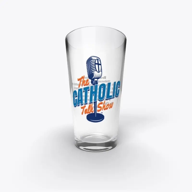 Official Catholic Talk Show Pint Glass